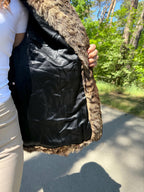 Hooded Lynx Fur Coat, Medium Size, Vintage Fur Coat, Real Lynx Coat, Lynx Fur, Women's Fur Coat, Lynx Coat, Real Fur Coat, Fur Coat Lynx