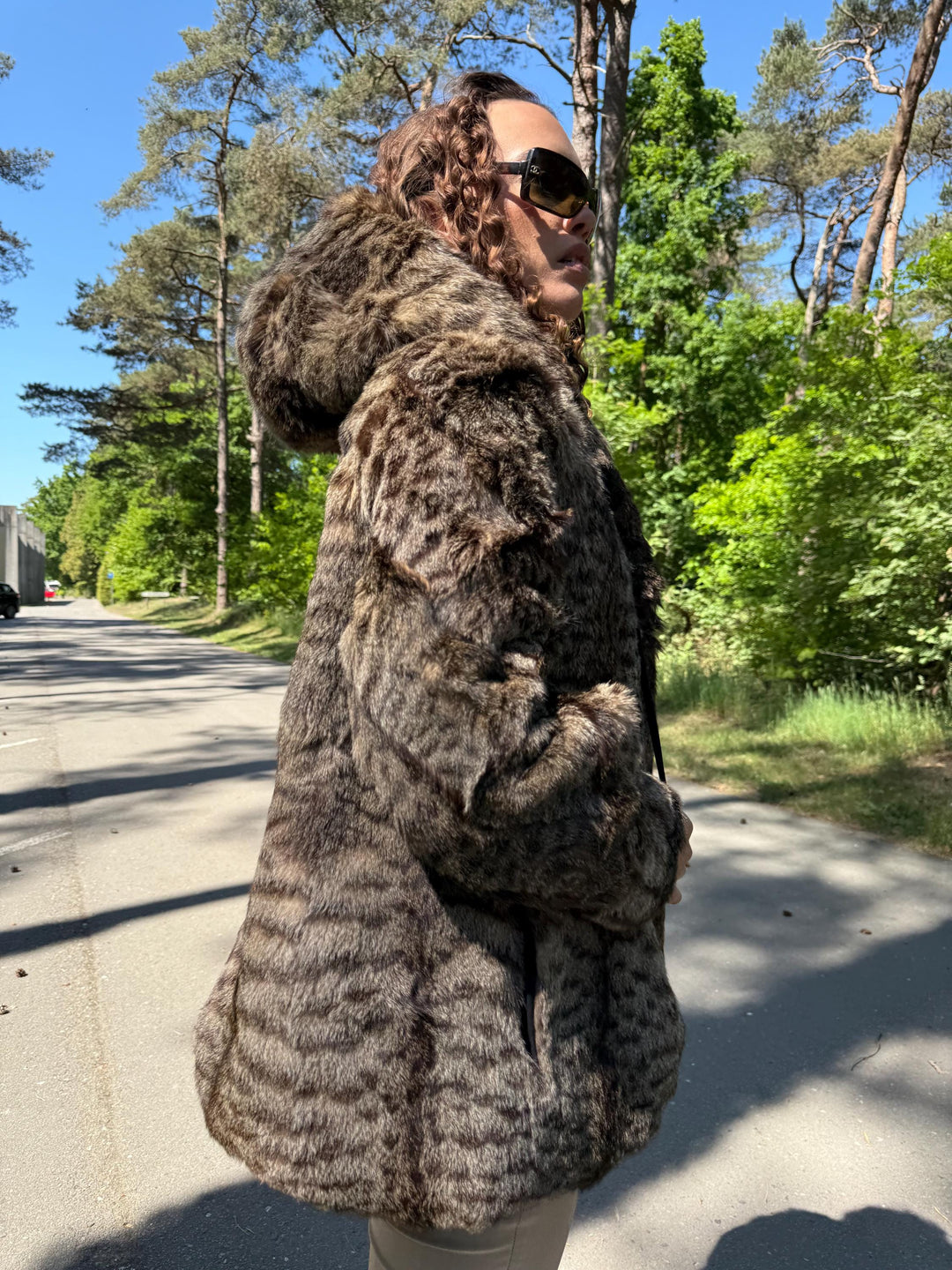 Hooded Lynx Fur Coat, Medium Size, Vintage Fur Coat, Real Lynx Coat, Lynx Fur, Women's Fur Coat, Lynx Coat, Real Fur Coat, Fur Coat Lynx