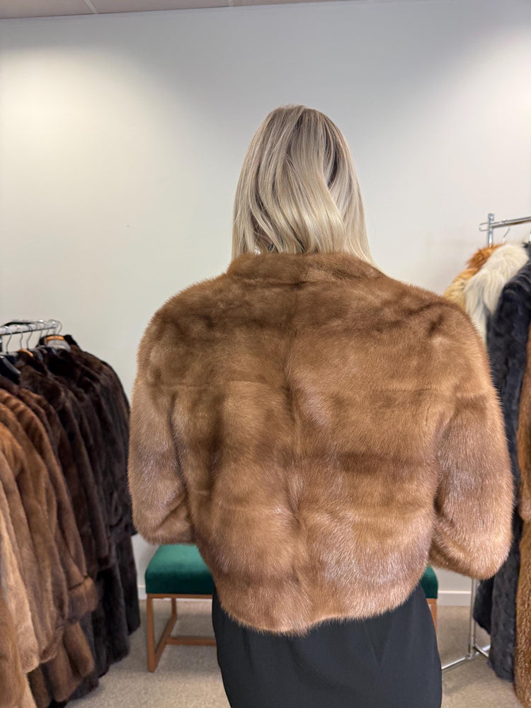 Short Pastel Mink Jacket, XS Size, Pastel Mink Jacket, Vintage Fur Coat, Real Mink Jacket, Mink Jacket Women, Soft Fur Jacket, Pastel Mink