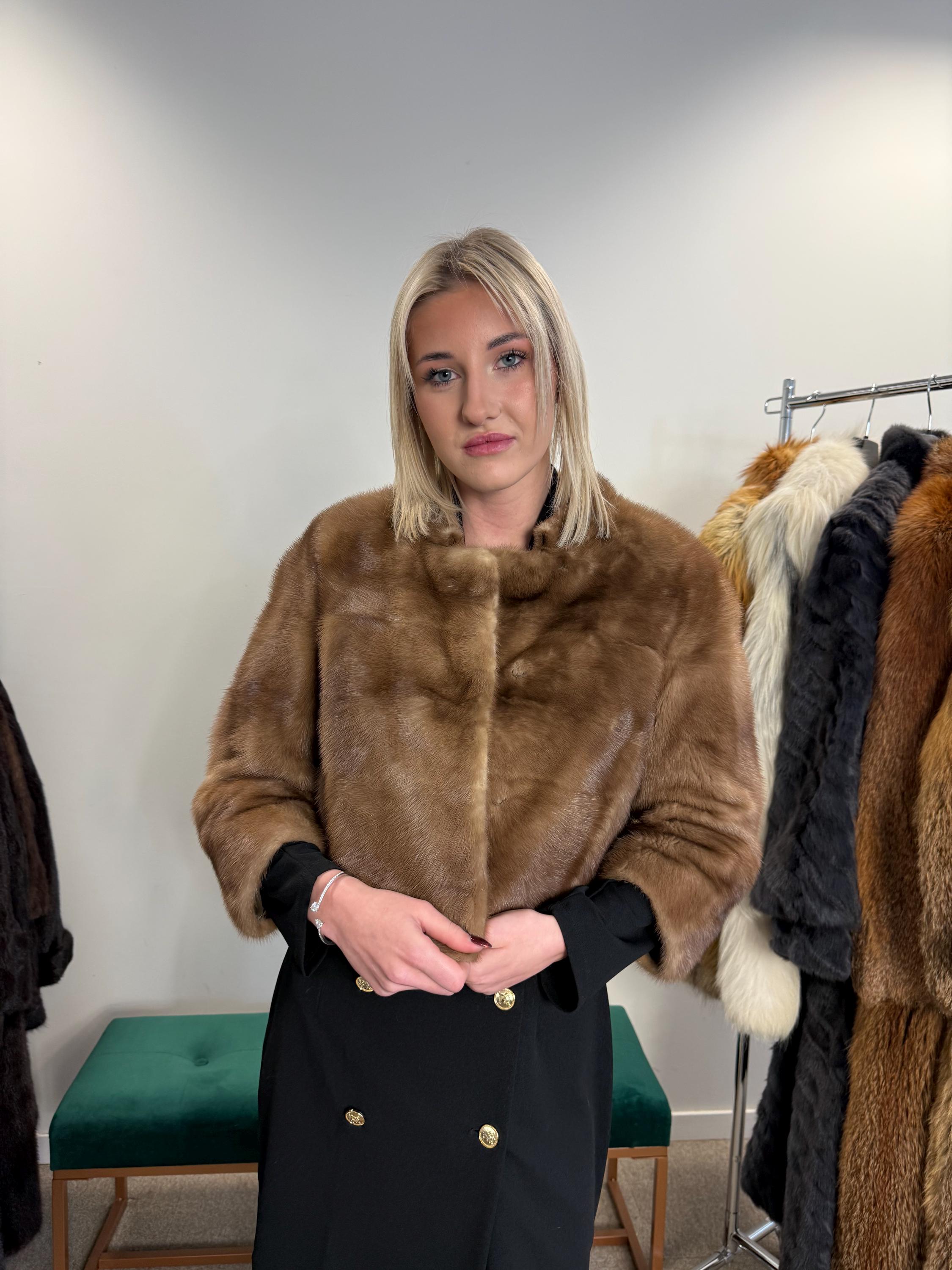 Short Pastel Mink Jacket, XS Size, Pastel Mink Jacket, Vintage Fur Coat, Real Mink Jacket, Mink Jacket Women, Soft Fur Jacket, Pastel Mink