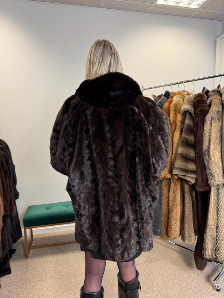 Brown Mink Coat, Large Size, Brown Mink Fur, Real Fur Coat, Thick Fur Coat, Vintage Fur Coat, Soft Mink Coat, Mink Coat Brown, Women's Coat