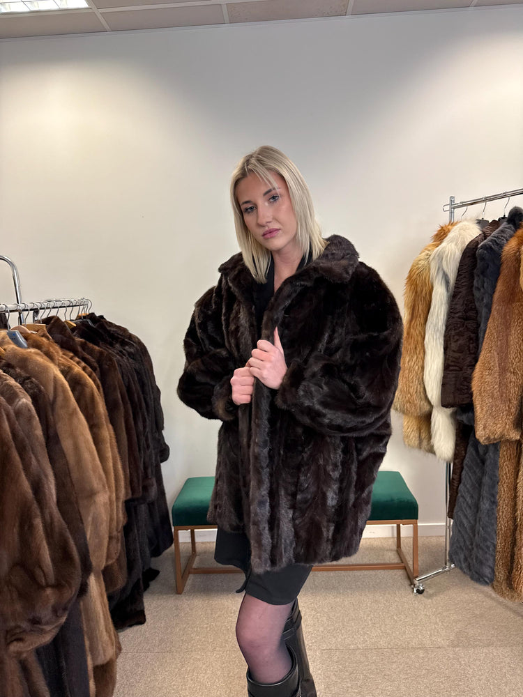 Brown Mink Coat, Large Size, Brown Mink Fur, Real Fur Coat, Thick Fur Coat, Vintage Fur Coat, Soft Mink Coat, Mink Coat Brown, Women's Coat