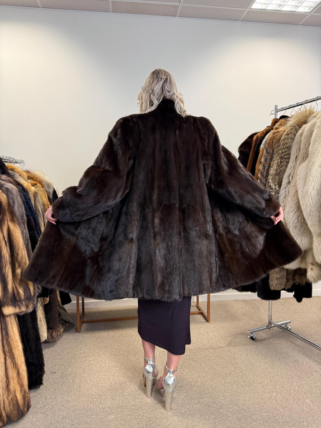 Brown Mink Coat, Large Size, Women's Fur Coat, Mink Fur Coat, Thick Brown Mink, Fur Coat, Brown Mink Fur, Real Mink Fur Coat, Real Fur Coat