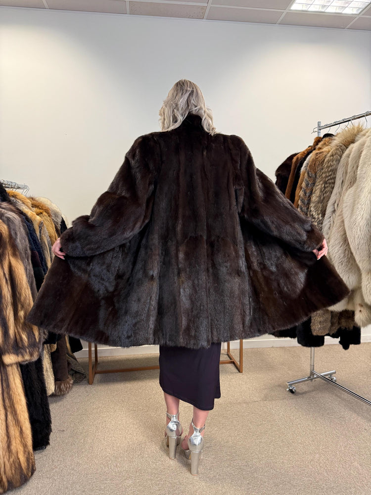 Brown Mink Coat, Large Size, Women's Fur Coat, Mink Fur Coat, Thick Brown Mink, Fur Coat, Brown Mink Fur, Real Mink Fur Coat, Real Fur Coat