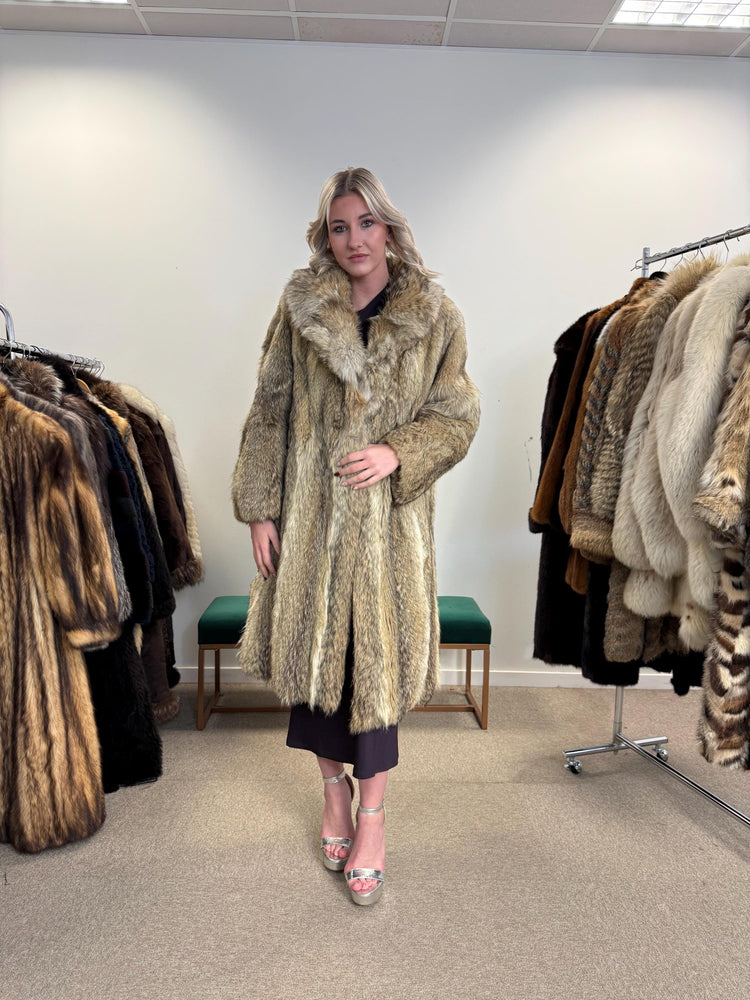 Coyote Fur Coat, Medium Size, Real Coyote Fur Coat, Coyote Coat Women, Vintage Fur Coat, Coyote Fur Coat, Real Fur Coat, Women's Fur Coat
