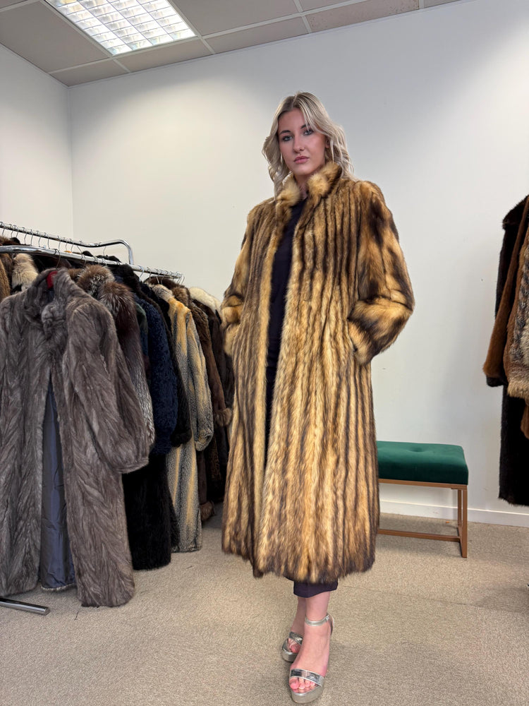 Fitch Fur Coat, Small Size, Full-Length Coat, Women's Fur Coat, Vintage Fur Coat, Thick Fur Coat, Soft Fur Coat, Fur Coat Women, Real Fur