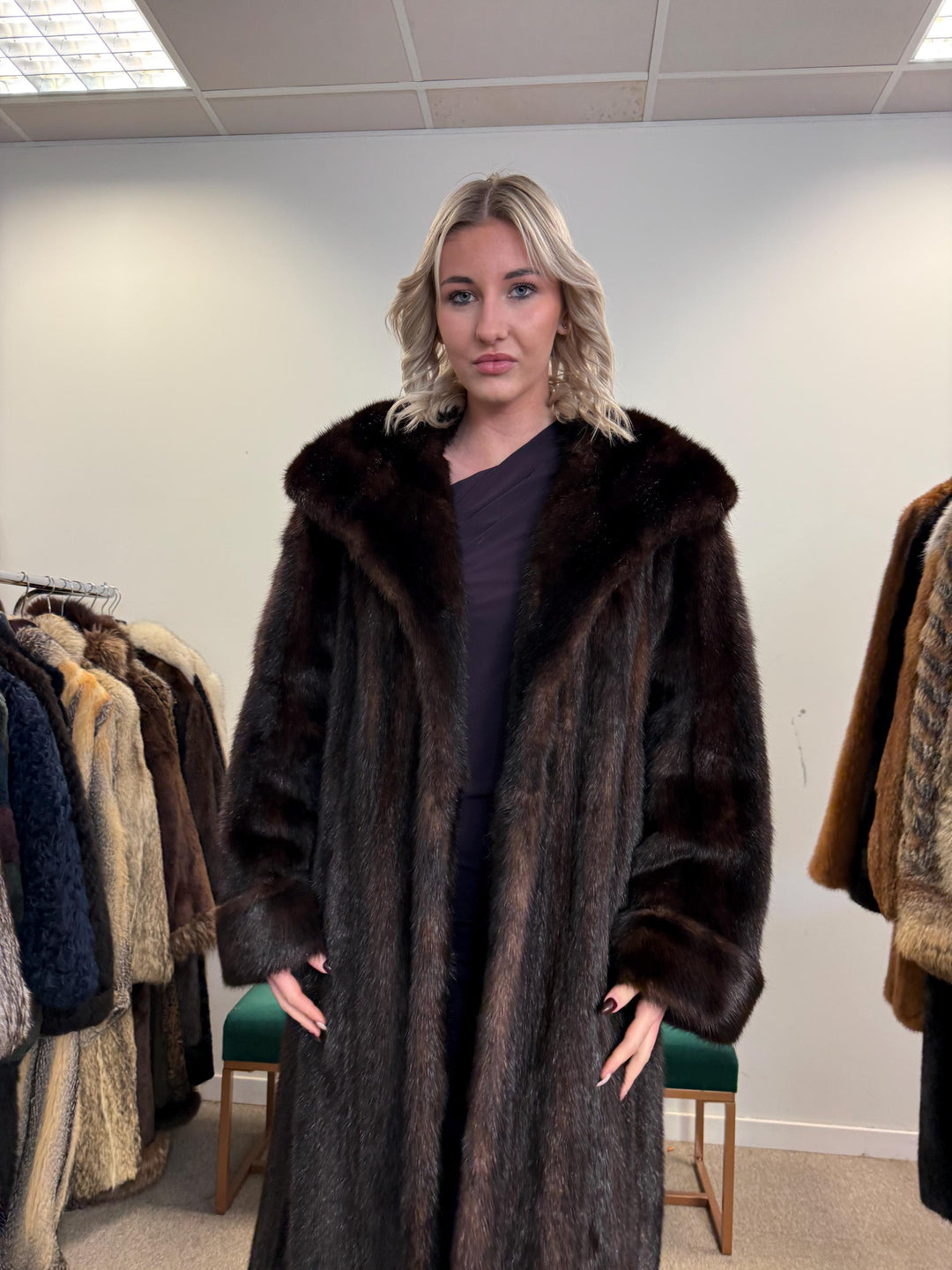 Brown Mink Coat, Large Size, Thick Brown Mink, Fur Coat, Brown Mink Fur, Real Mink Fur Coat, Women's Fur Coat, Mink Fur Coat, Real Fur Coat