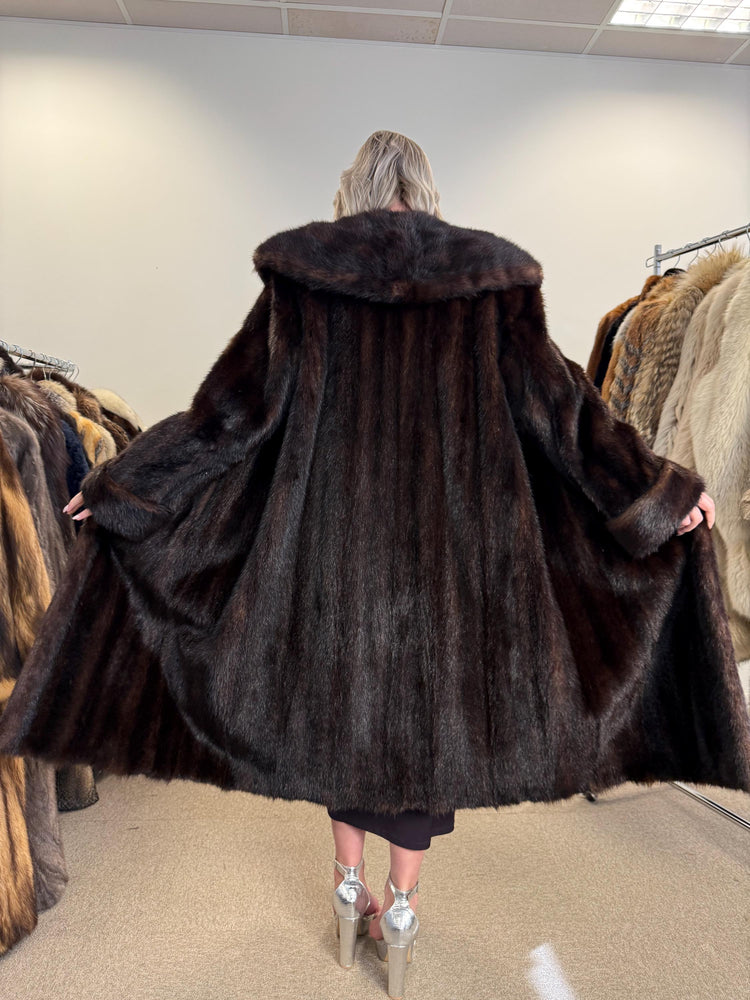 Brown Mink Coat, Large Size, Thick Brown Mink, Fur Coat, Brown Mink Fur, Real Mink Fur Coat, Women's Fur Coat, Mink Fur Coat, Real Fur Coat