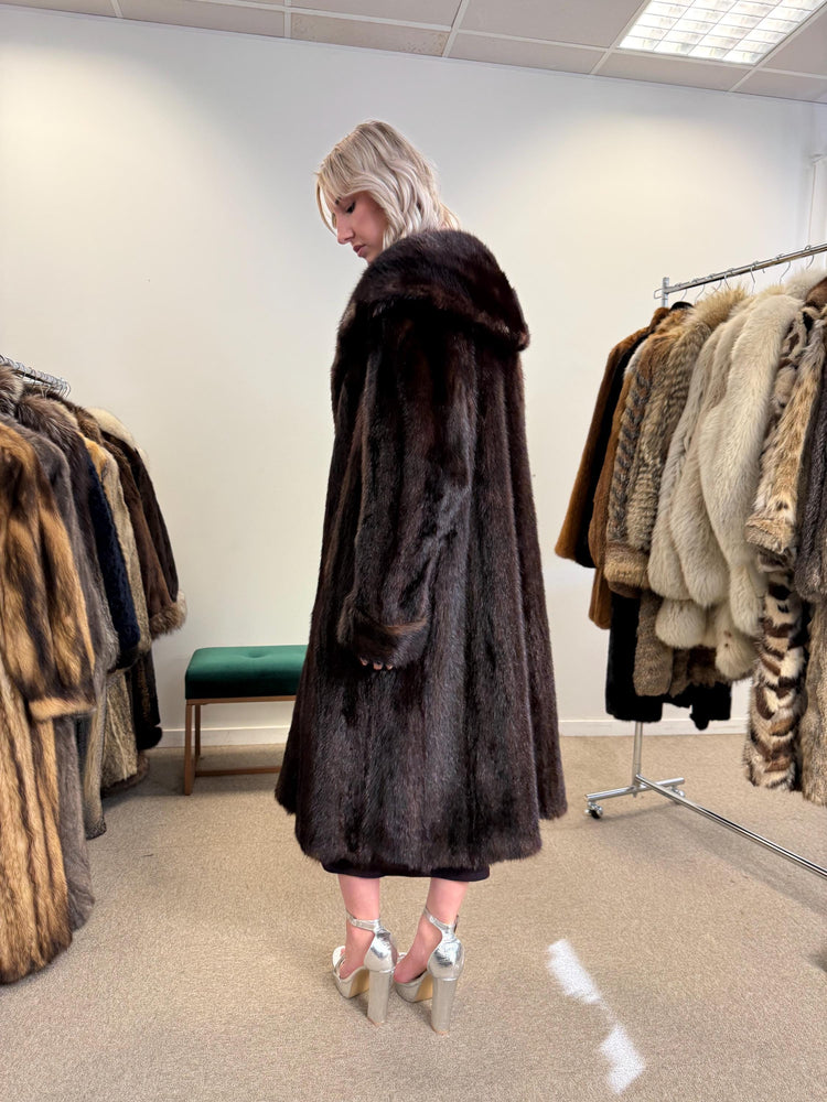 Brown Mink Coat, Large Size, Thick Brown Mink, Fur Coat, Brown Mink Fur, Real Mink Fur Coat, Women's Fur Coat, Mink Fur Coat, Real Fur Coat