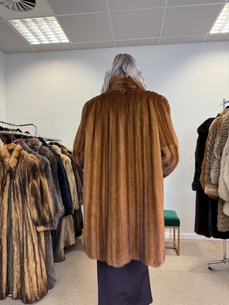 Mink Fur Coat, Large Size, Light Brown Mink Coat, Real Fur Coat, Vintage Fur Coat, Women's Fur Coat, Soft Mink Coat, Thick Mink Fur Coat