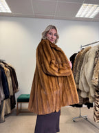 Mink Fur Coat, Large Size, Light Brown Mink Coat, Real Fur Coat, Vintage Fur Coat, Women's Fur Coat, Soft Mink Coat, Thick Mink Fur Coat