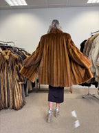 Mink Fur Coat, Large Size, Light Brown Mink Coat, Real Fur Coat, Vintage Fur Coat, Women's Fur Coat, Soft Mink Coat, Thick Mink Fur Coat