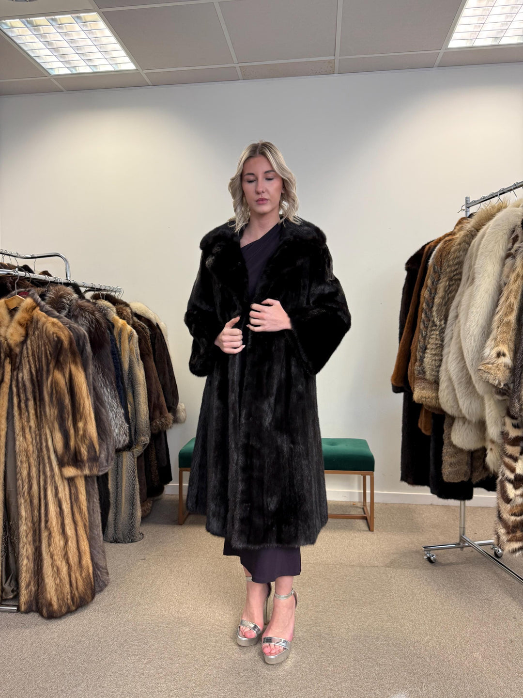 Long Brown Mink Coat, S/M Size, Brown Mink Coat, Vintage Fur Coat, Real Mink Coat, Mink Coat Women, Soft Fur Coat, Brown Mink Fur Coat, Mink