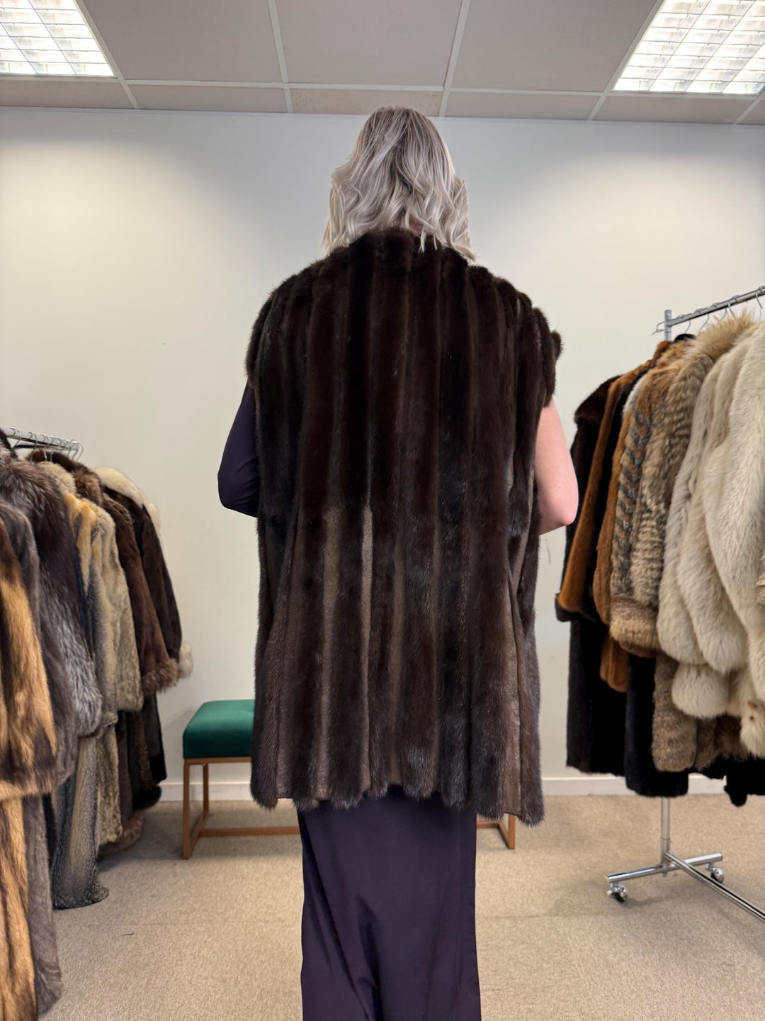 Brown Mink Vest, XXL Size, Real Mink Vest, Luxury Fur Vest, Vintage Fur Vest, Real Mink Fur, Women's Fur Coat, Soft Fur Vest, Mink Vest Fur