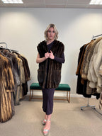 Brown Mink Vest, XXL Size, Real Mink Vest, Luxury Fur Vest, Vintage Fur Vest, Real Mink Fur, Women's Fur Coat, Soft Fur Vest, Mink Vest Fur