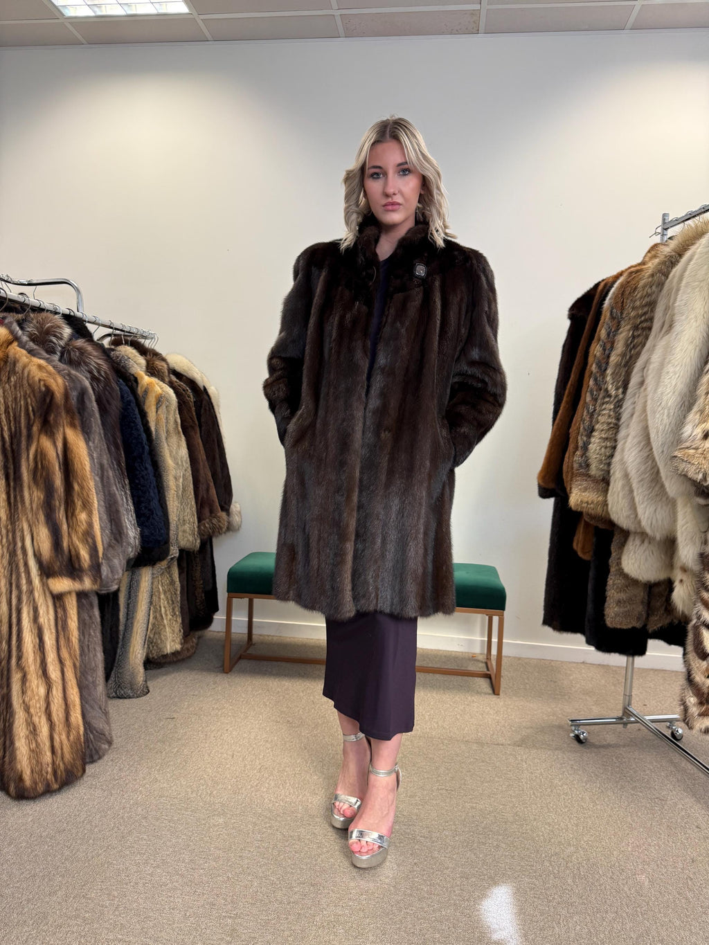 Brown Mink Coat, Large Size, Real Mink Fur Coat, Women's Fur Coat, Mink Fur Coat, Thick Brown Mink, Fur Coat, Brown Mink Fur, Real Fur Coat