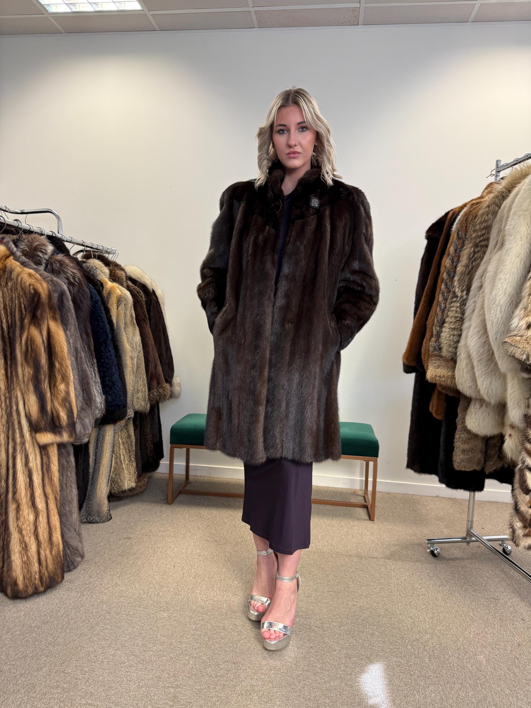Brown Mink Coat, Large Size, Real Mink Fur Coat, Women's Fur Coat, Mink Fur Coat, Thick Brown Mink, Fur Coat, Brown Mink Fur, Real Fur Coat