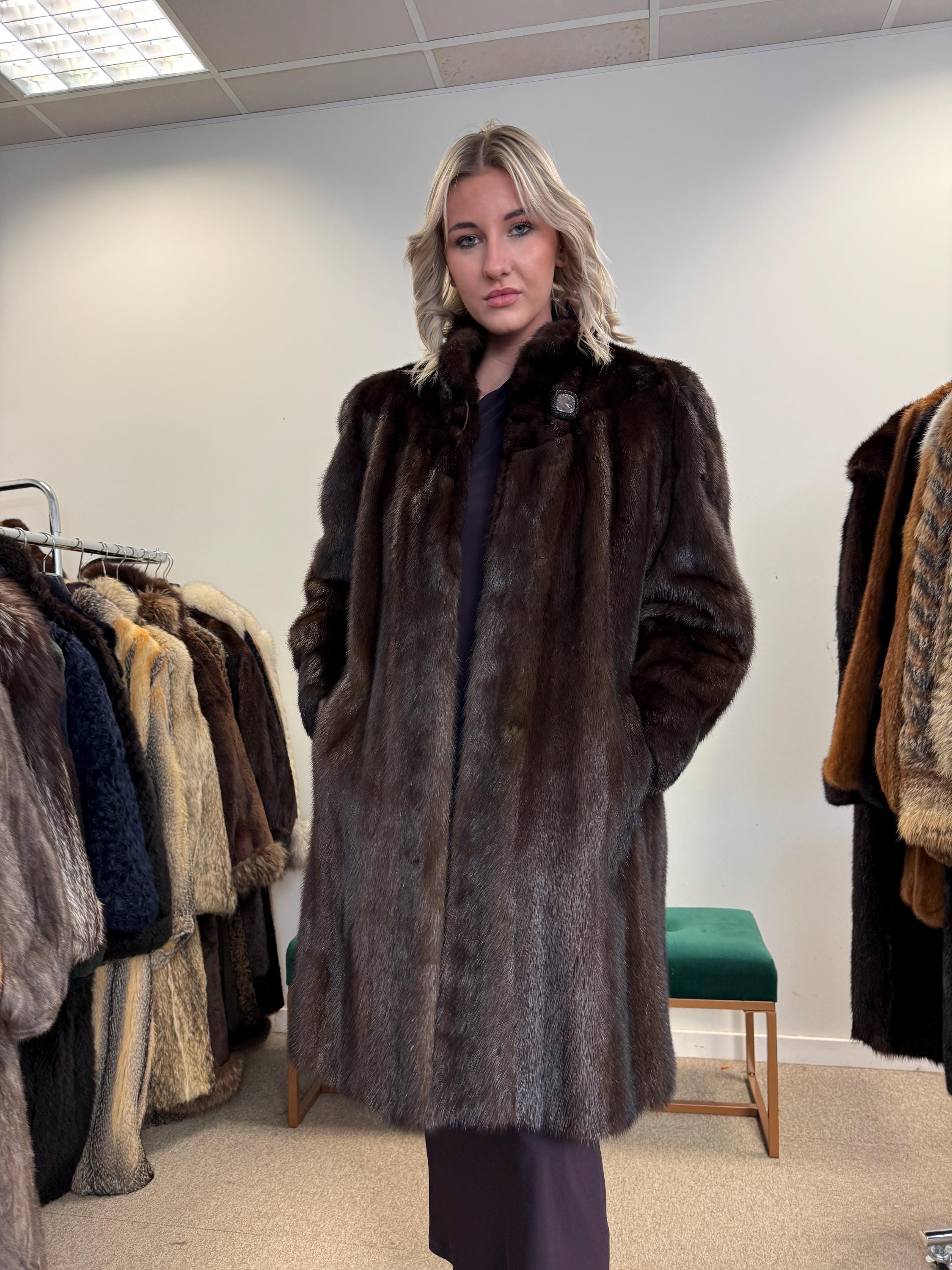 Brown Mink Coat, Large Size, Real Mink Fur Coat, Women's Fur Coat, Mink Fur Coat, Thick Brown Mink, Fur Coat, Brown Mink Fur, Real Fur Coat