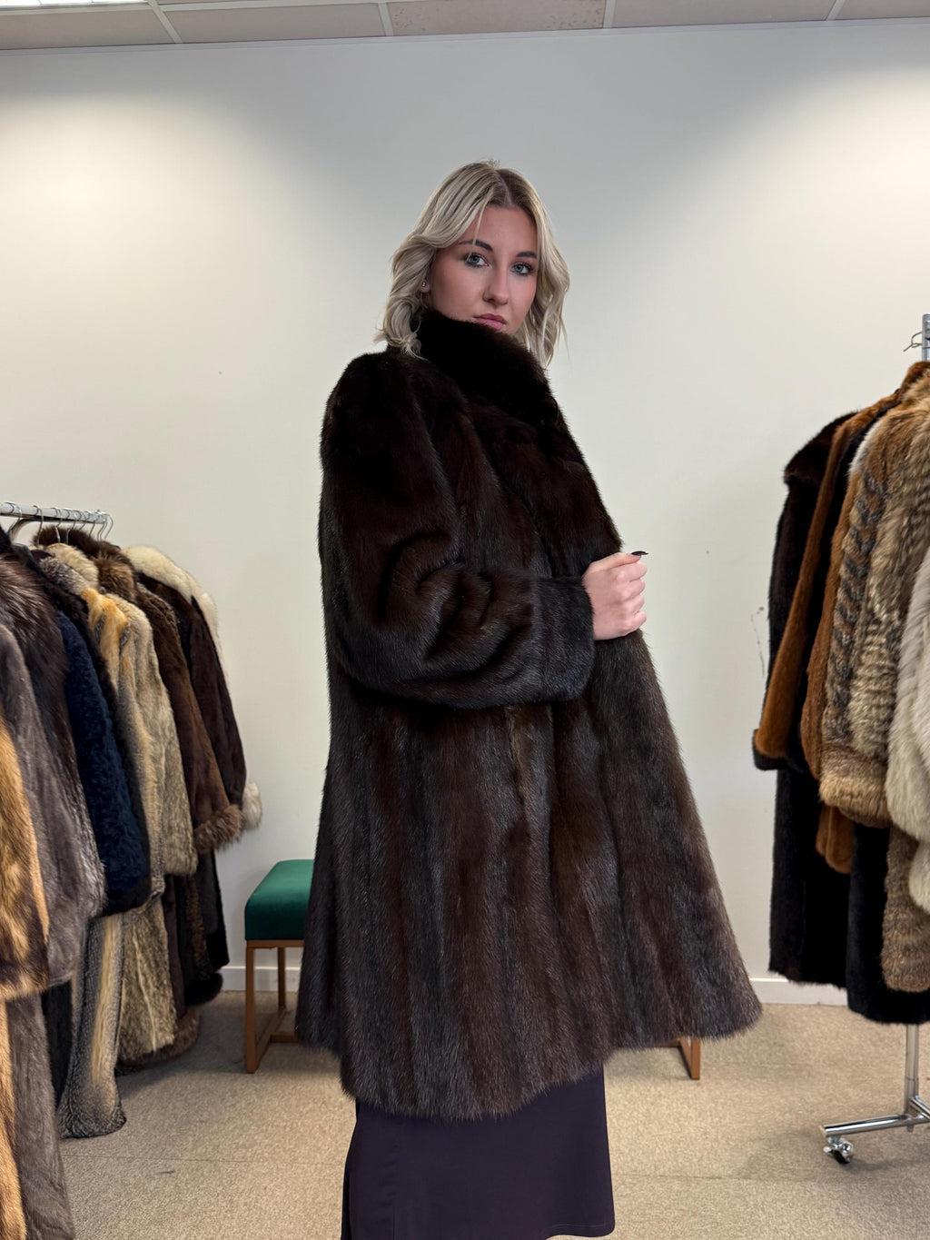 Brown Mink Coat, Large Size, Real Mink Fur Coat, Women's Fur Coat, Mink Fur Coat, Thick Brown Mink, Fur Coat, Brown Mink Fur, Real Fur Coat