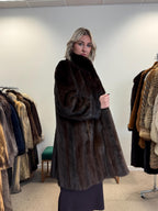 Brown Mink Coat, Large Size, Real Mink Fur Coat, Women's Fur Coat, Mink Fur Coat, Thick Brown Mink, Fur Coat, Brown Mink Fur, Real Fur Coat