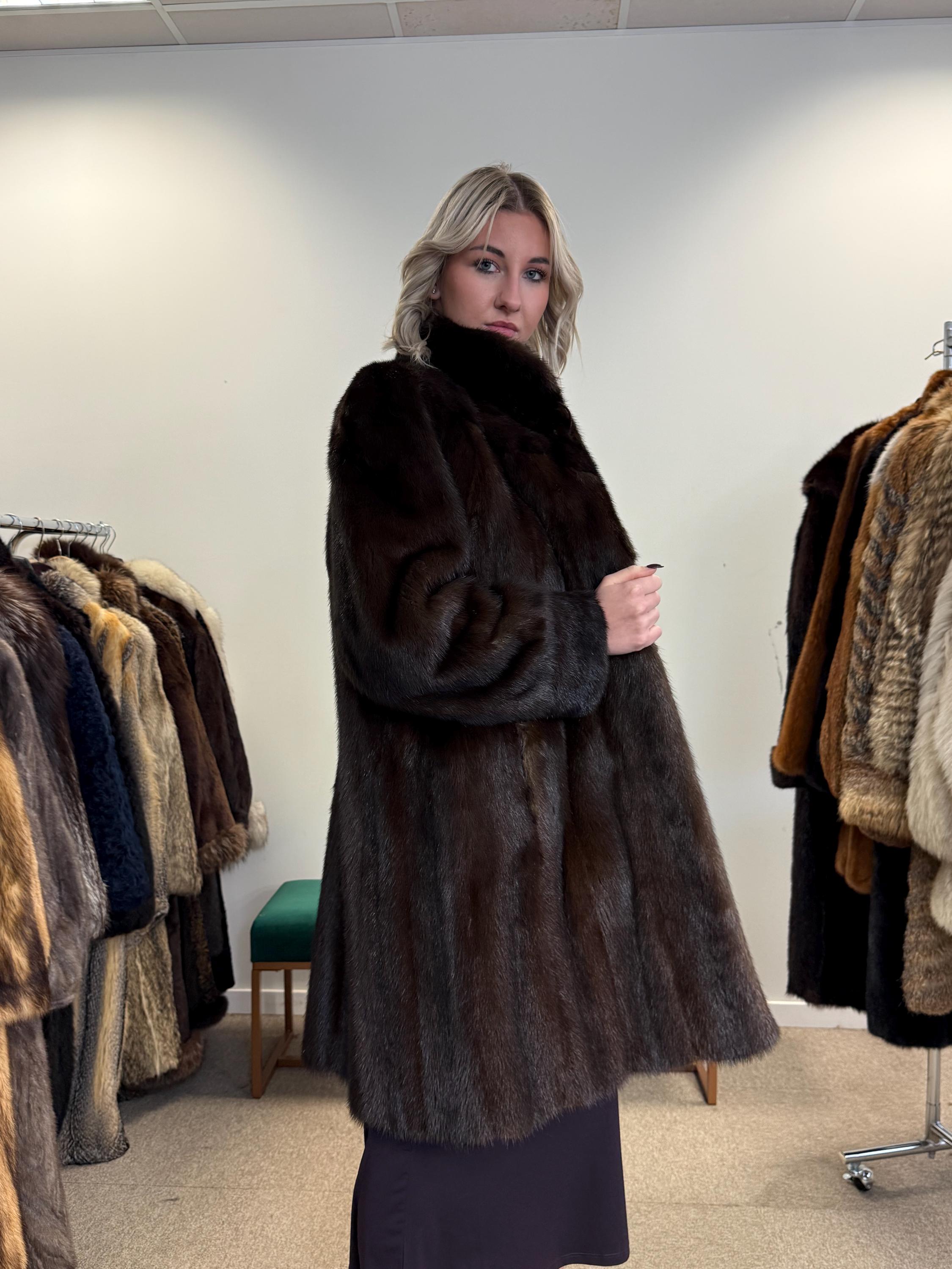 Brown Mink Coat, Large Size, Real Mink Fur Coat, Women's Fur Coat, Mink Fur Coat, Thick Brown Mink, Fur Coat, Brown Mink Fur, Real Fur Coat