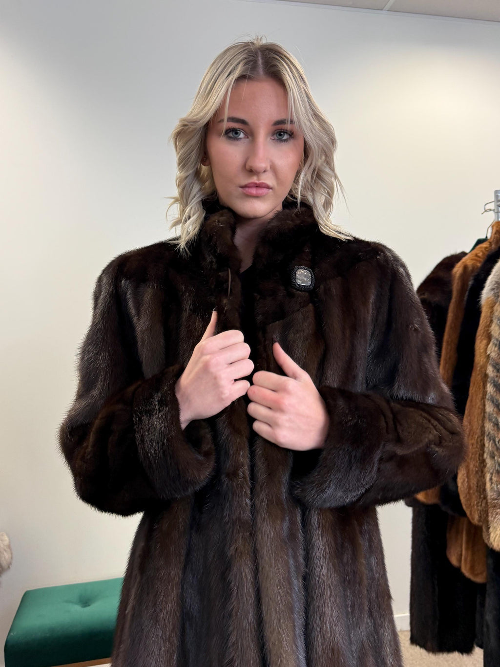 Brown Mink Coat, Large Size, Real Mink Fur Coat, Women's Fur Coat, Mink Fur Coat, Thick Brown Mink, Fur Coat, Brown Mink Fur, Real Fur Coat