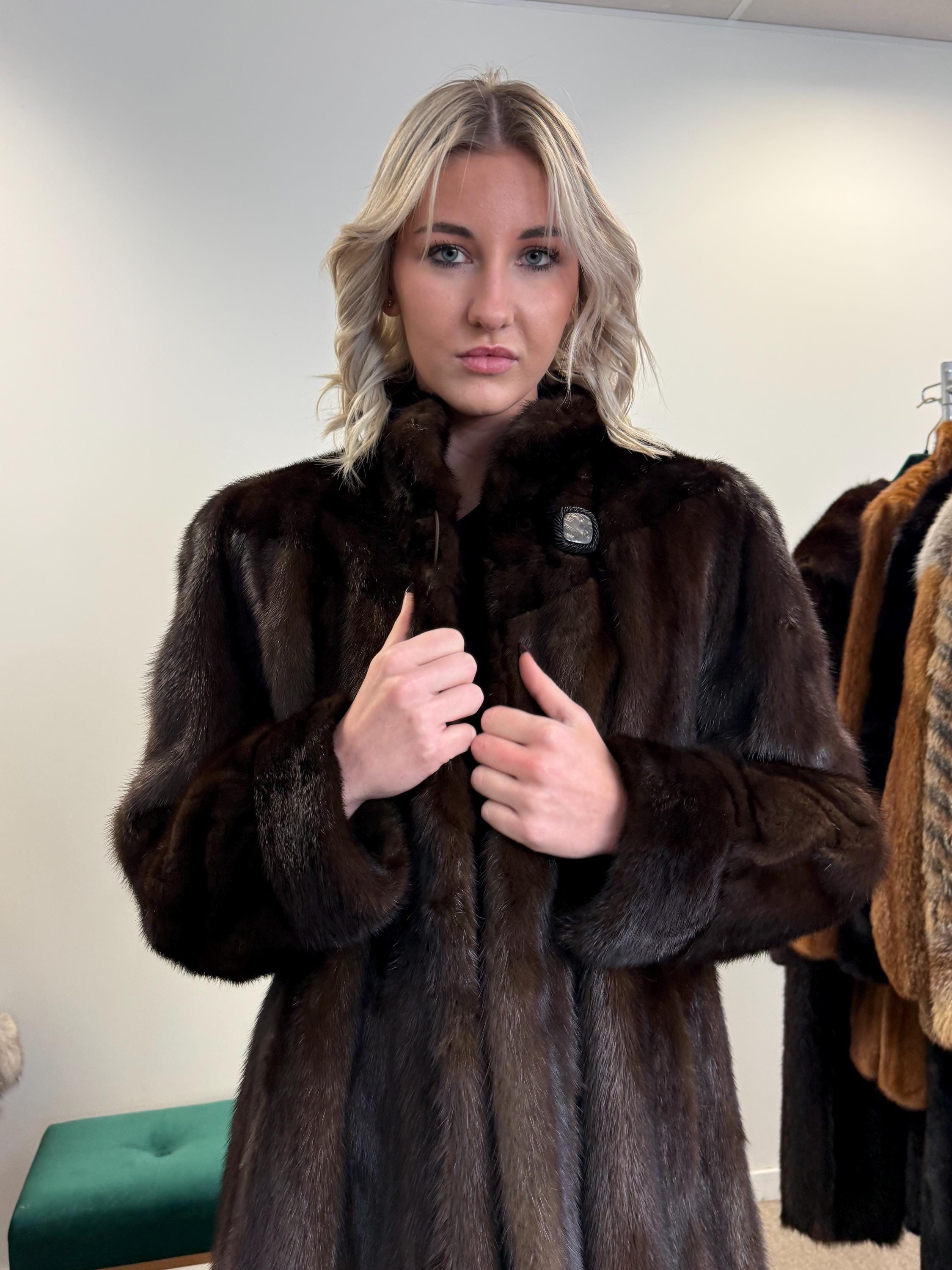 Brown Mink Coat, Large Size, Real Mink Fur Coat, Women's Fur Coat, Mink Fur Coat, Thick Brown Mink, Fur Coat, Brown Mink Fur, Real Fur Coat