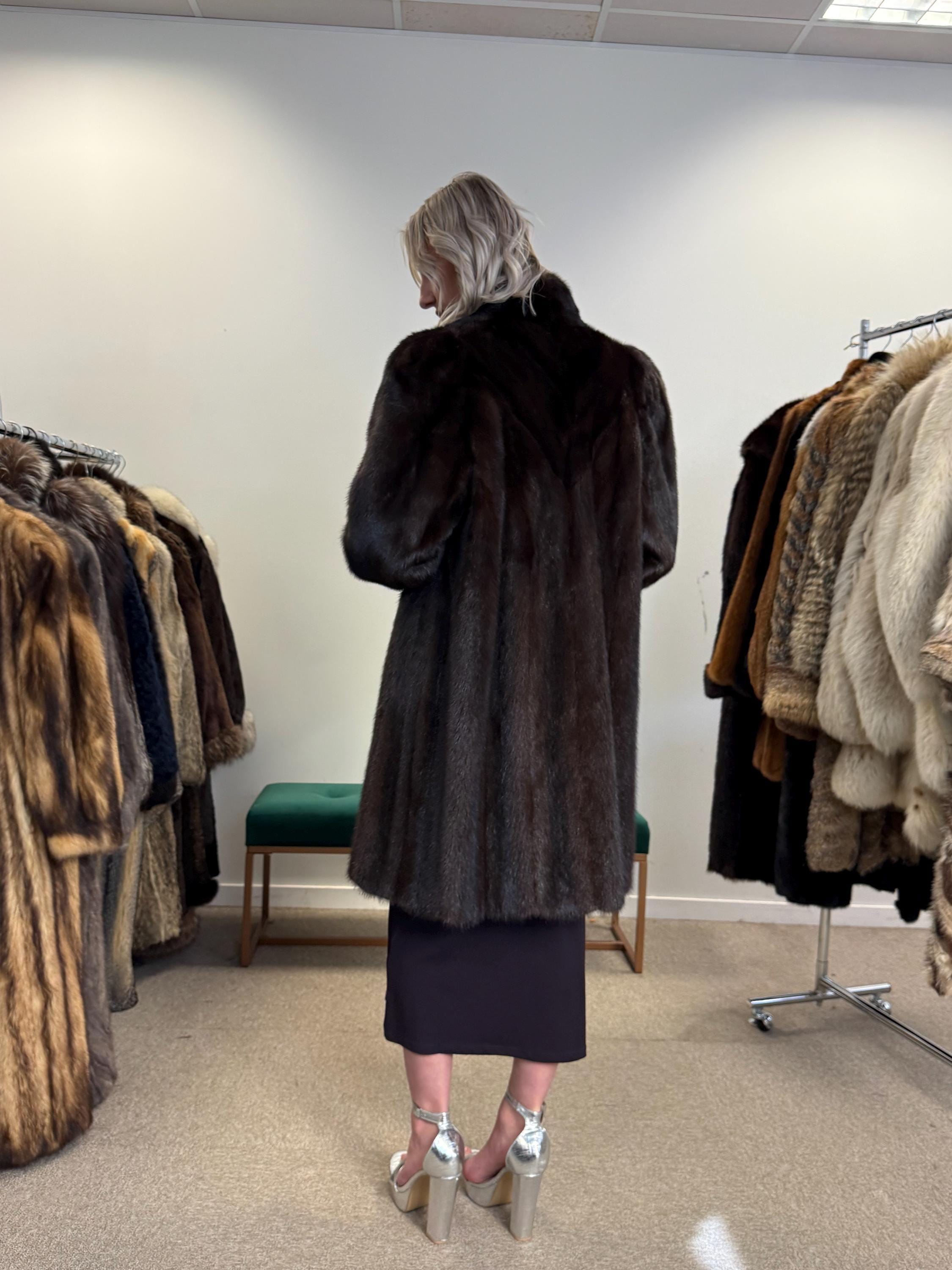 Brown Mink Coat, Large Size, Real Mink Fur Coat, Women's Fur Coat, Mink Fur Coat, Thick Brown Mink, Fur Coat, Brown Mink Fur, Real Fur Coat