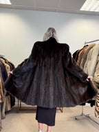Brown Mink Coat, Large Size, Real Mink Fur Coat, Women's Fur Coat, Mink Fur Coat, Thick Brown Mink, Fur Coat, Brown Mink Fur, Real Fur Coat