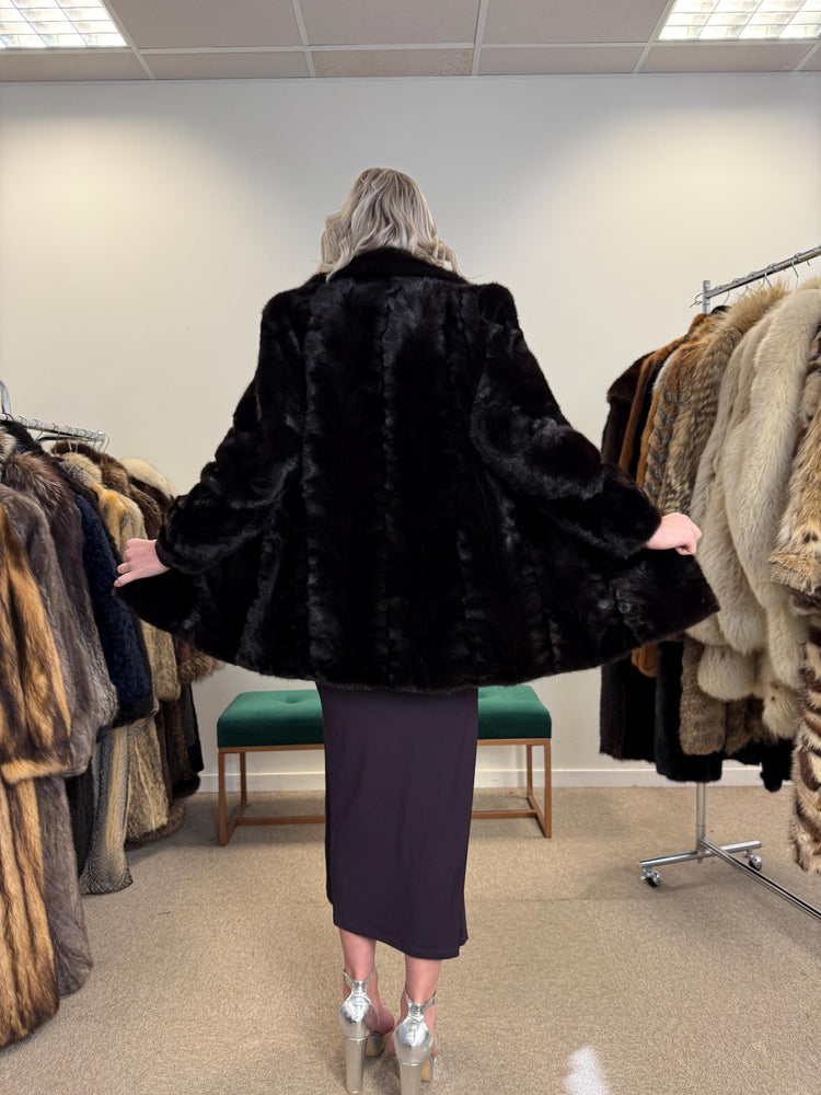 Short Brown Mink Jacket, Small Size, Brown Mink Jacket, Vintage Fur Coat, Real Mink Jacket, Mink Jacket Women, Soft Fur Jacket, Brown Mink