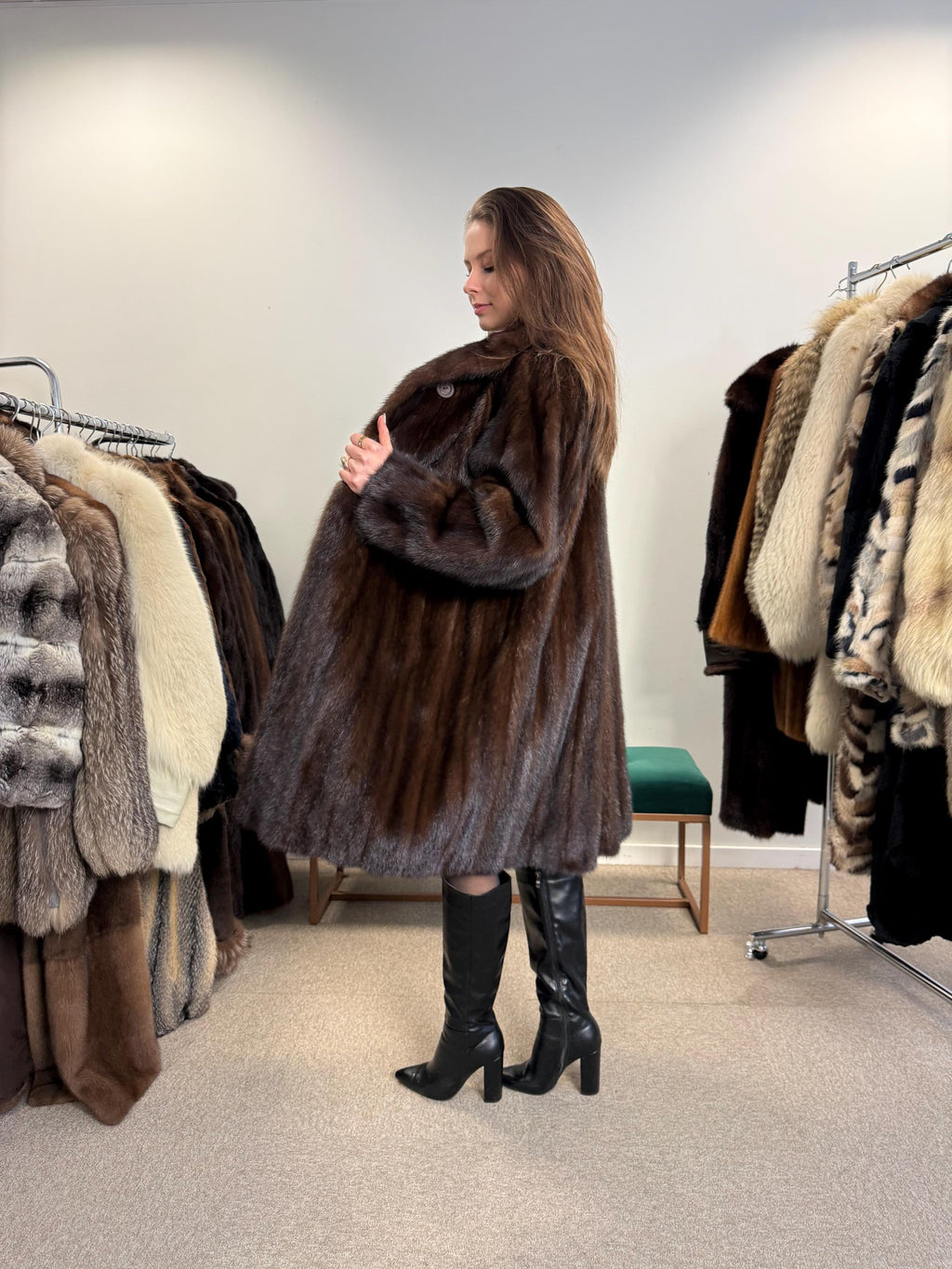 Brown Mink Coat, XL Size, Soft Mink Coat, Real Fur Coat, Fur Coats, Mink Fur Coat, Luxury Brown Mink Coat, Brown Mink, Women's Fur Coat, Fur
