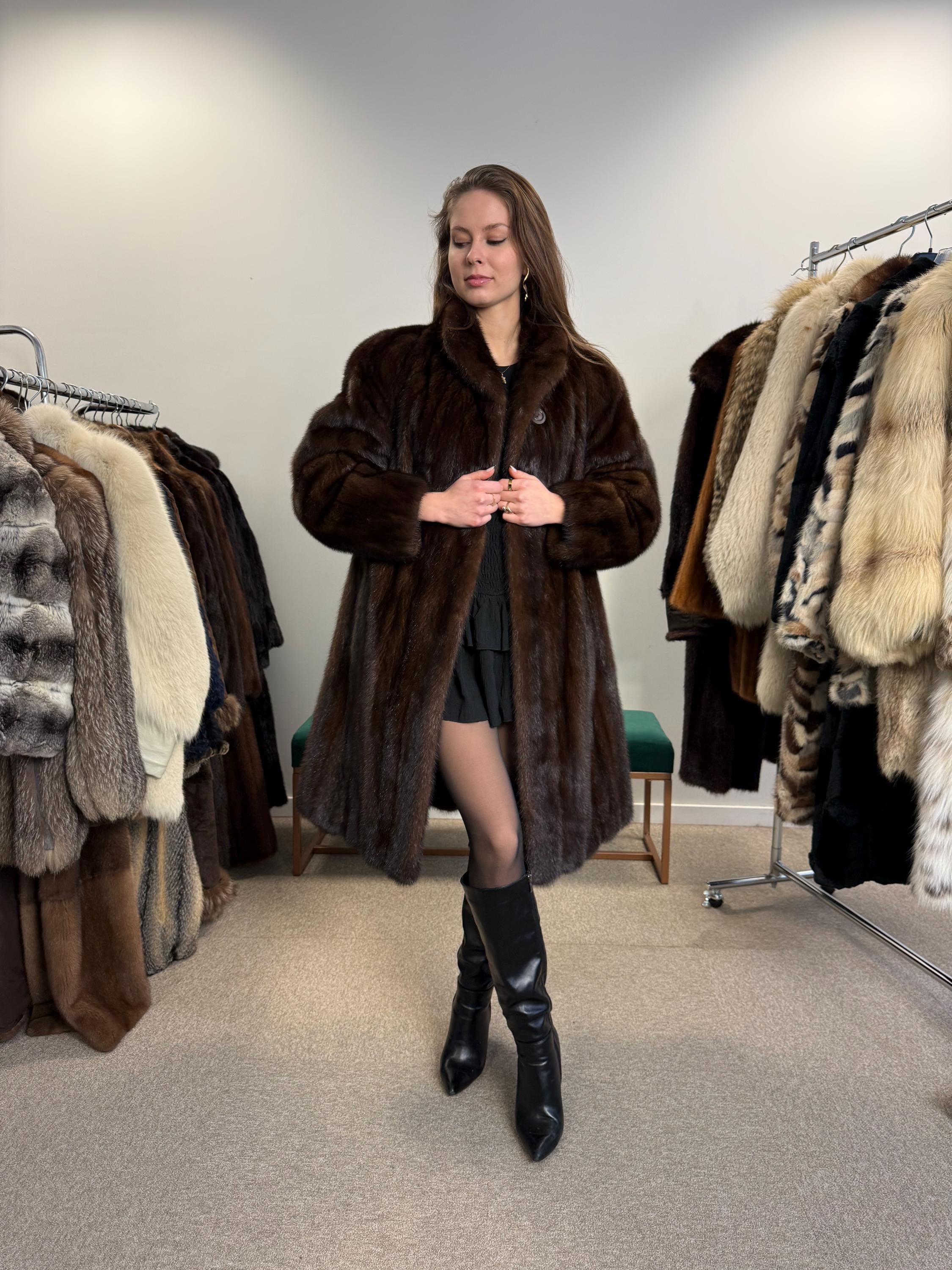 Brown Mink Coat, XL Size, Soft Mink Coat, Real Fur Coat, Fur Coats, Mink Fur Coat, Luxury Brown Mink Coat, Brown Mink, Women's Fur Coat, Fur