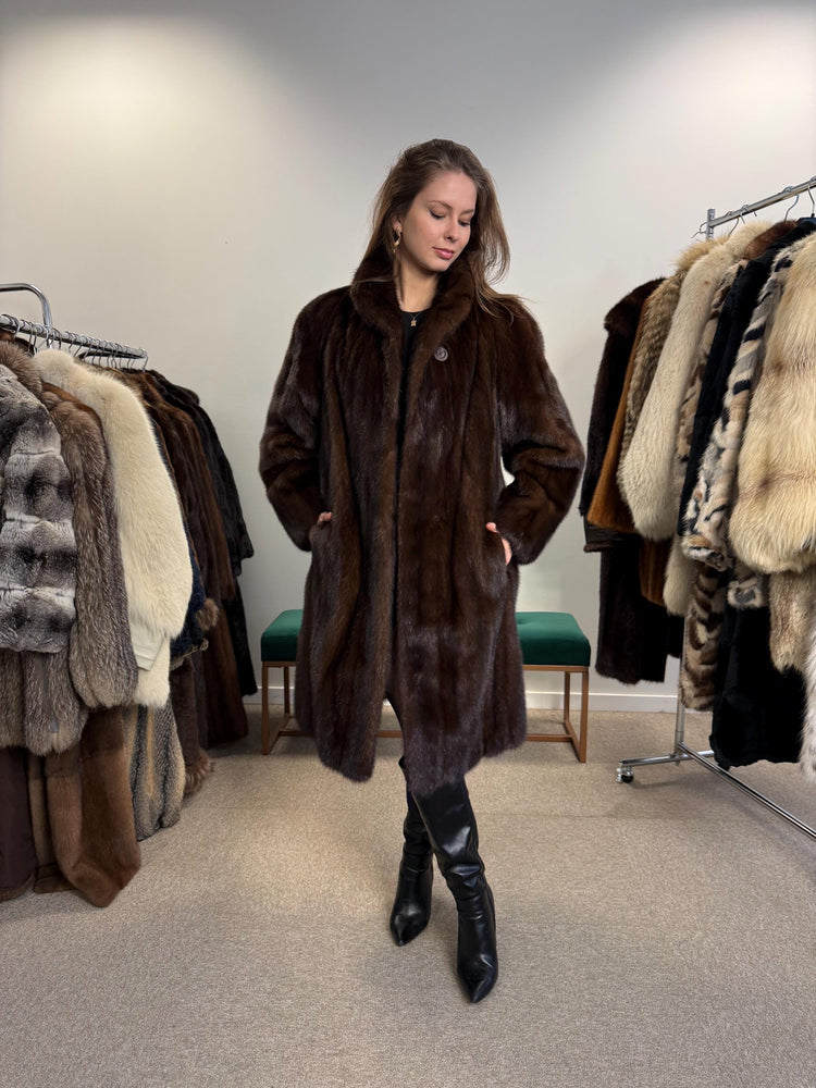 Brown Mink Coat, XL Size, Soft Mink Coat, Real Fur Coat, Fur Coats, Mink Fur Coat, Luxury Brown Mink Coat, Brown Mink, Women's Fur Coat, Fur