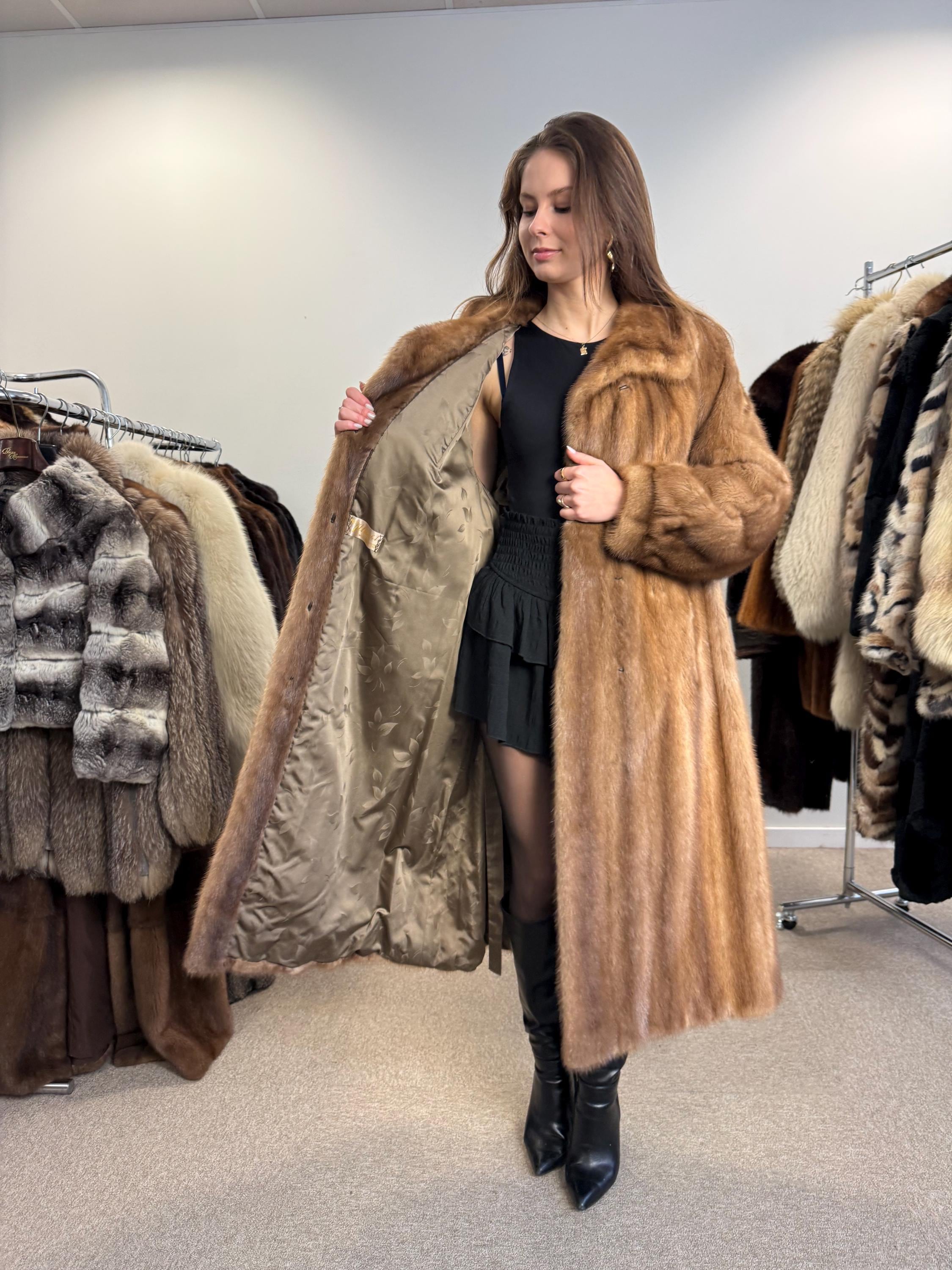 Pastel Mink Fur Coat, XL Size, Women's Fur Coat, Long Pastel Mink Coat, Light Luxury Fur Coat, Full-Length Mink Coat, Pastel Mink, Real Fur