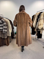 Pastel Mink Fur Coat, XL Size, Women's Fur Coat, Long Pastel Mink Coat, Light Luxury Fur Coat, Full-Length Mink Coat, Pastel Mink, Real Fur