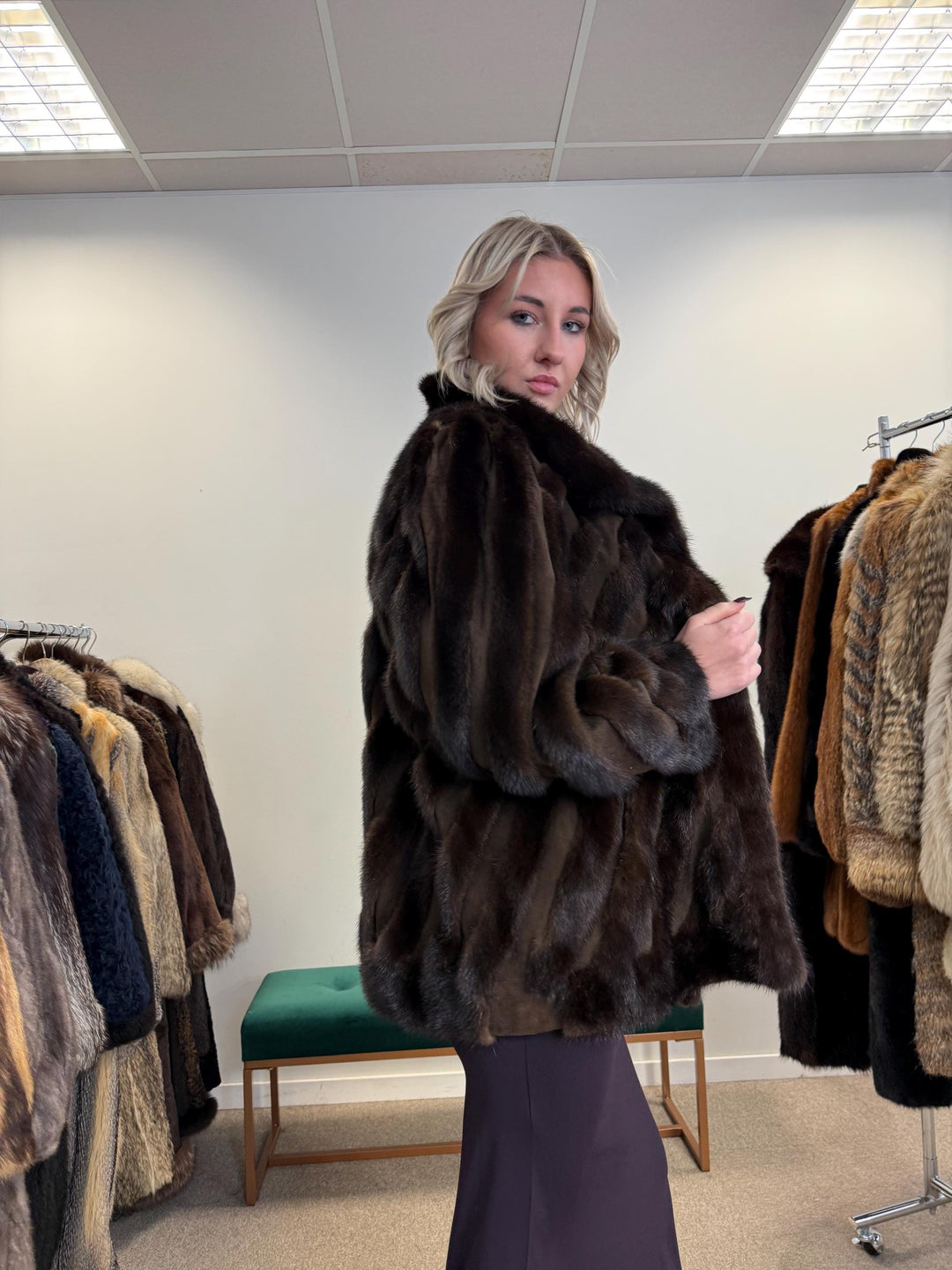 Mink Leather Jacket, Medium Size, Mink Coat, Real Fur Jacket, Fur Coats, Mink Fur, Brown Mink, Fur Leather, Fur Jacket Mink, Brown Fur Coat