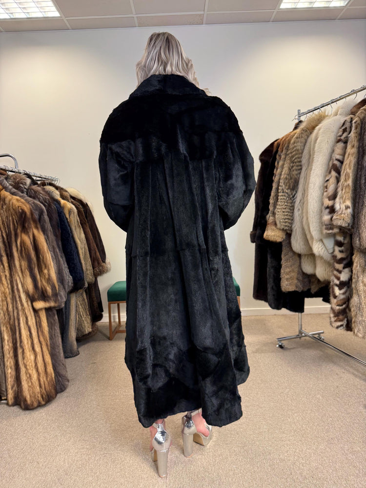 Sheared Black Mink Coat, Large Size, Oversized Mink Coat, Black Mink, Mink Fur Coat, Luxury Black Mink Coat, Women's Fur Coat, Real Mink Fur