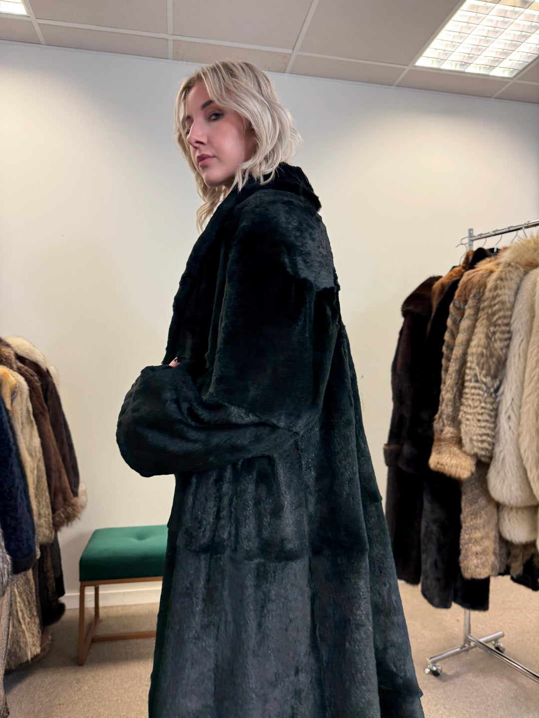 Sheared Black Mink Coat, Large Size, Oversized Mink Coat, Black Mink, Mink Fur Coat, Luxury Black Mink Coat, Women's Fur Coat, Real Mink Fur