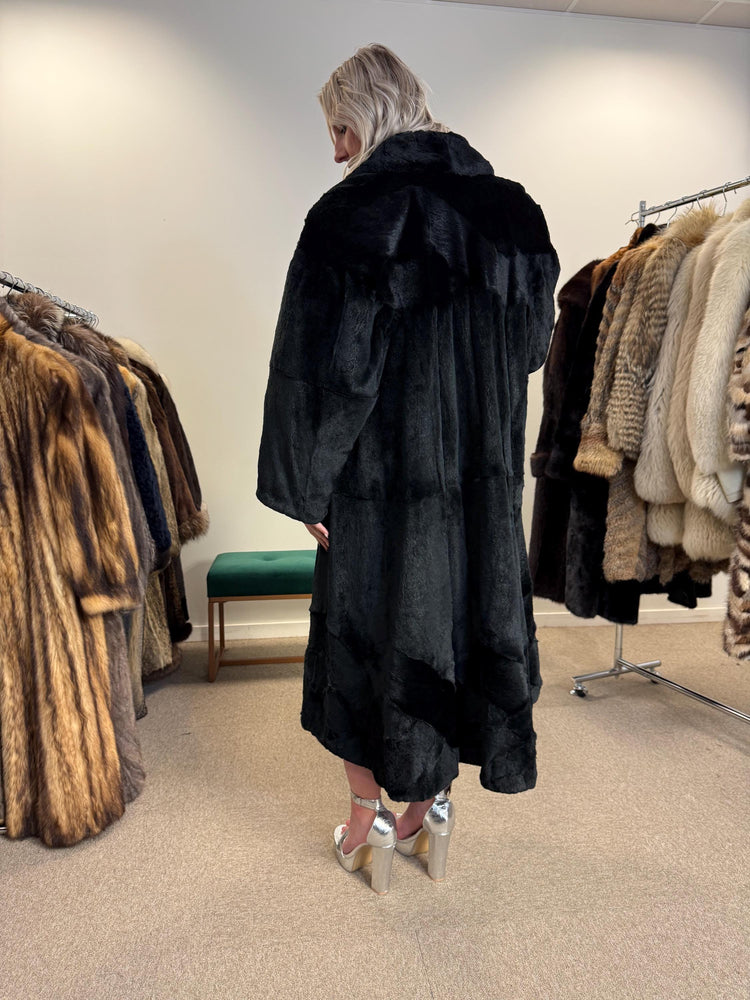 Sheared Black Mink Coat, Large Size, Oversized Mink Coat, Black Mink, Mink Fur Coat, Luxury Black Mink Coat, Women's Fur Coat, Real Mink Fur