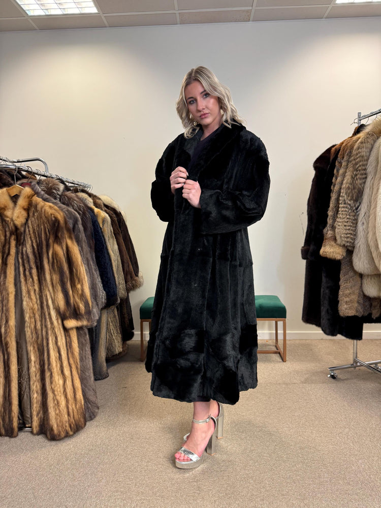 Sheared Black Mink Coat, Large Size, Oversized Mink Coat, Black Mink, Mink Fur Coat, Luxury Black Mink Coat, Women's Fur Coat, Real Mink Fur