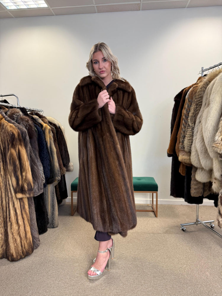 Brown Mink Fur Coat, M/L Size, Women's Fur Coat, Vintage Fur Coat, Real Fur Coat, Mink Coat, Thick Mink Fur, Mink Fur Coat, Fur Coat Mink
