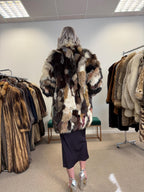 Colorful Mink Jacket, Large Size, Women's Fur Coat, Real Mink Jacket, Mink Jacket, Dyed Mink Fur Coat, Mink Pieces Fur, Vintage Fur Jacket
