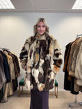 Colorful Mink Jacket, Large Size, Women's Fur Coat, Real Mink Jacket, Mink Jacket, Dyed Mink Fur Coat, Mink Pieces Fur, Vintage Fur Jacket