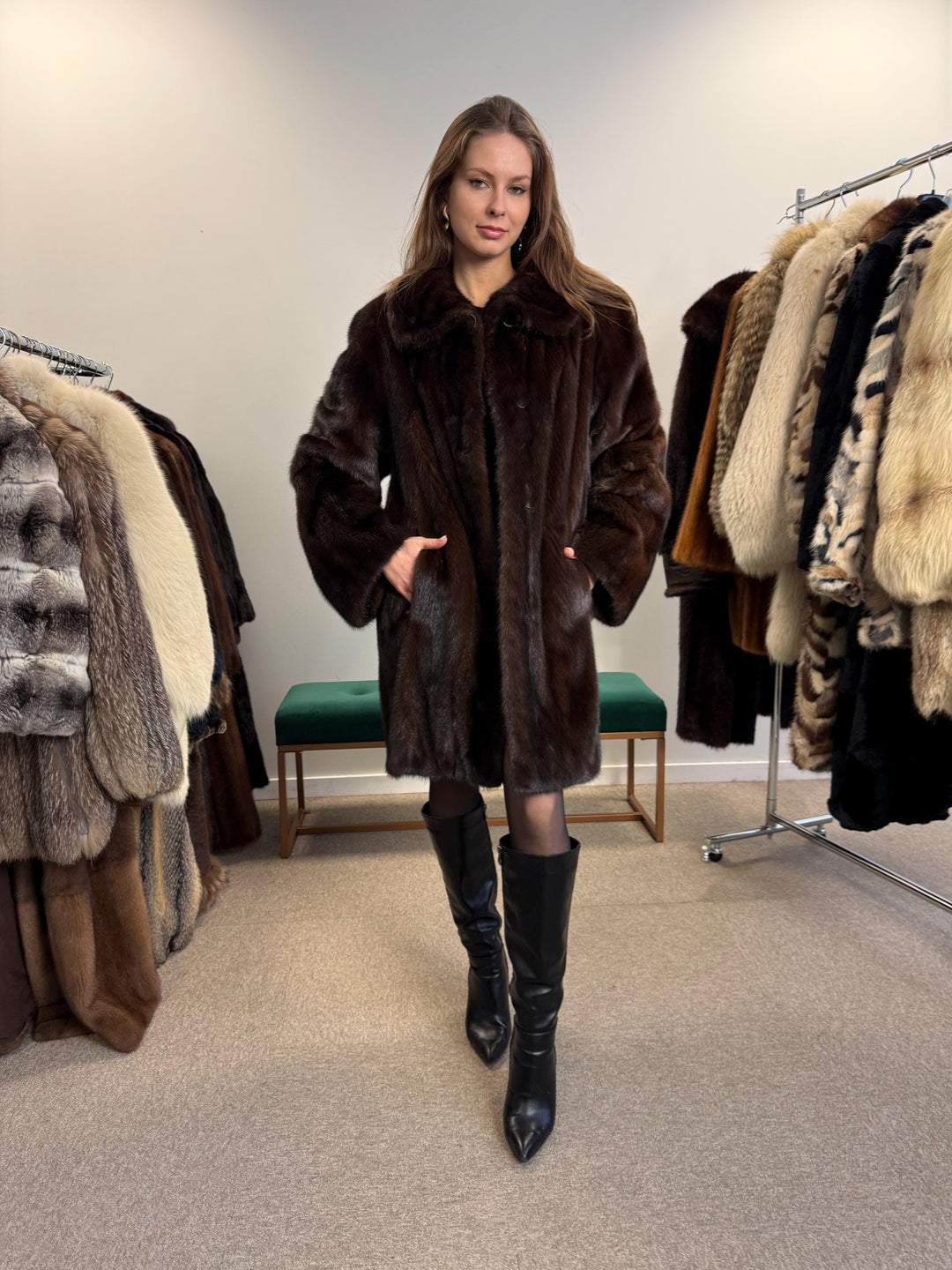 New Mink Coat, Large Size, Brown Mink Fur Coat, Women's Fur Coat, Mink Fur Coat, Thick Brown Mink, Fur Coat, Brown Mink Fur, Real Fur Coat