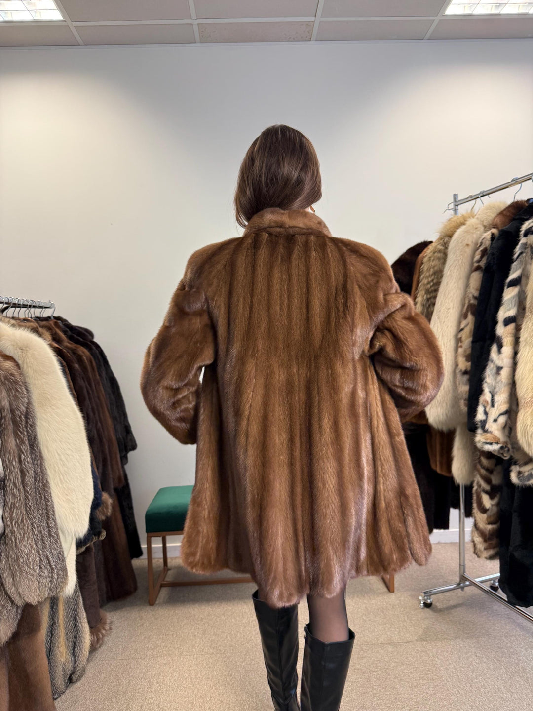 Soft Mink Coat, Thick Mink Coat, Medium Size, Brown Mink Coat, Vintage Fur Coat, Women's Fur Coat, Mink Coat, Swinger Brown Mink
