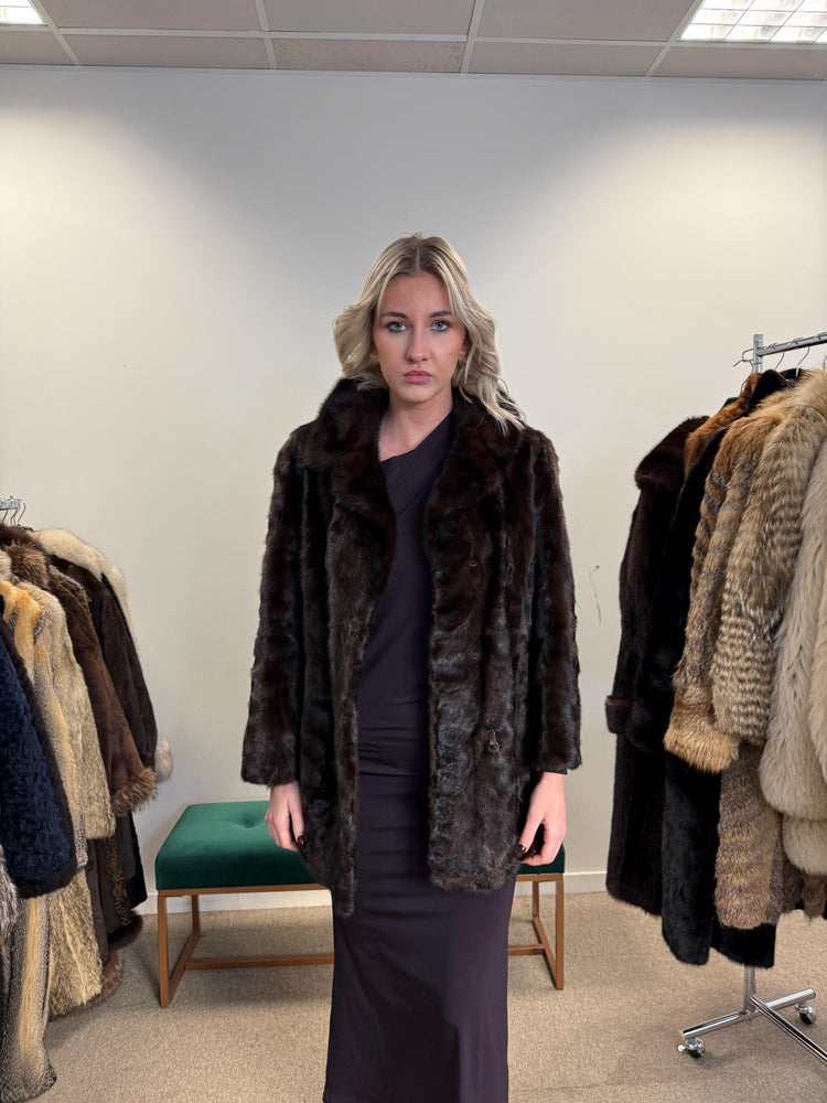 Dark Brown Mink Jacket, Medium Size, Mink Coat, Real Fur Coat, Fur Coats, Mink Fur, Brown Mink, Fur Jacket Mink, Brown Fur Coat, Soft Mink