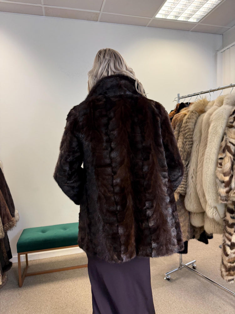Dark Brown Mink Jacket, Medium Size, Mink Coat, Real Fur Coat, Fur Coats, Mink Fur, Brown Mink, Fur Jacket Mink, Brown Fur Coat, Soft Mink
