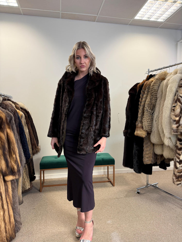 Dark Brown Mink Jacket, Medium Size, Mink Coat, Real Fur Coat, Fur Coats, Mink Fur, Brown Mink, Fur Jacket Mink, Brown Fur Coat, Soft Mink