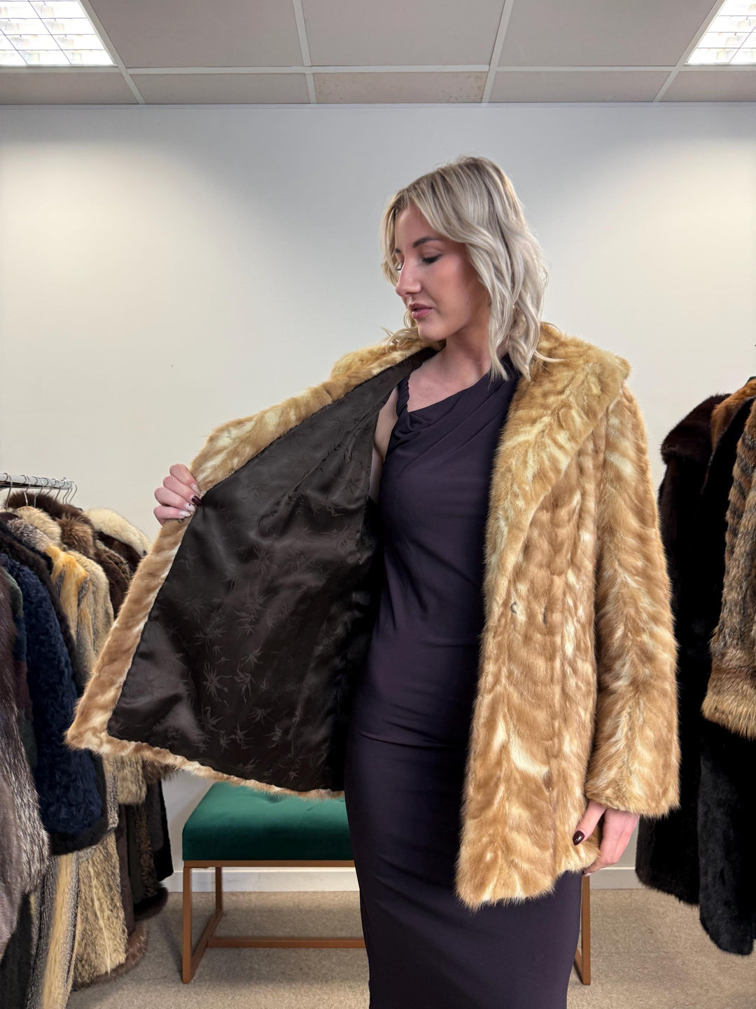 Golden Mink Jacket, Medium Size, Mink Coat, Real Fur Coat, Fur Coats, Mink Fur, Golden Mink, Fur Jacket Mink, Thick Fur Jacket, Soft Mink