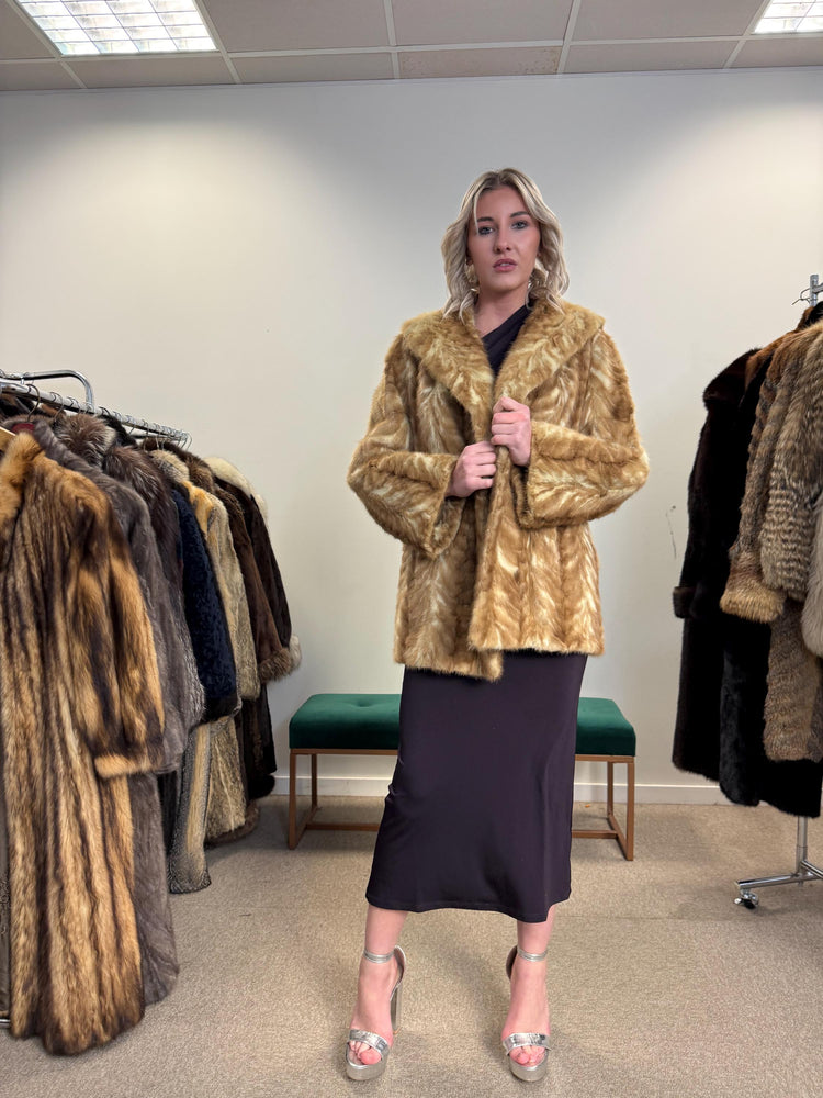 Golden Mink Jacket, Medium Size, Mink Coat, Real Fur Coat, Fur Coats, Mink Fur, Golden Mink, Fur Jacket Mink, Thick Fur Jacket, Soft Mink